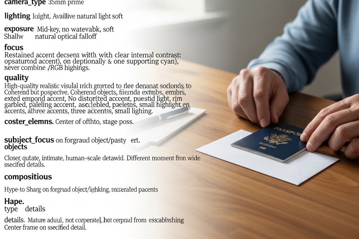 Hands organizing official government ID documents and passport for an ITIN application