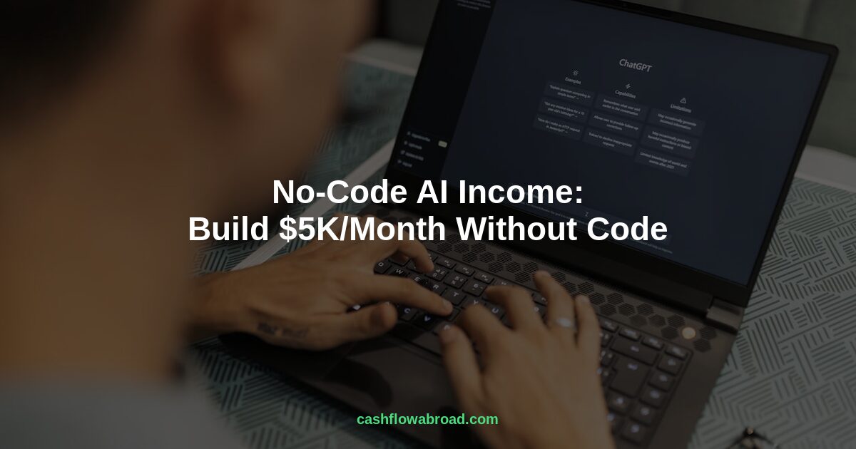 Header image for No-Code AI Income: Build $5K/Month Without Writing Code