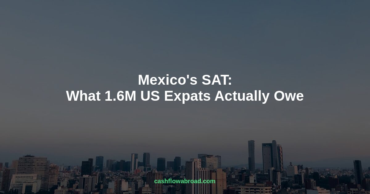 Header image for Mexico's SAT: What 1.6M US Expats Actually Owe