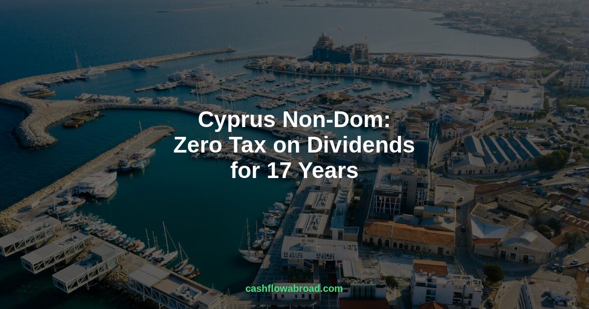 Header image for Cyprus Non-Dom: Zero Tax on Dividends for 17 Years