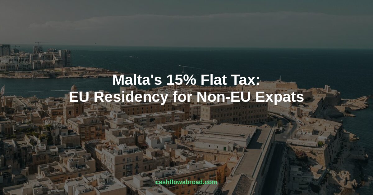 Header image for Malta's 15% Flat Tax: EU Residency for Non-EU Expats