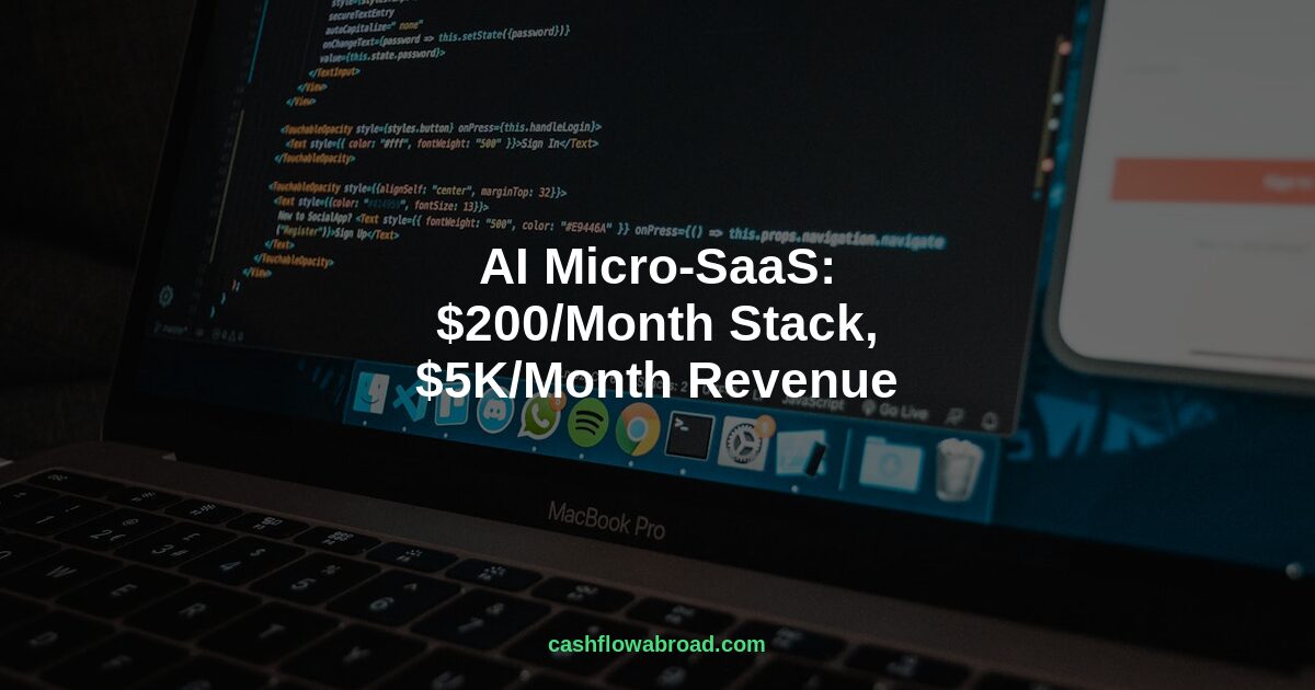 Header image for AI Micro-SaaS: $200/Month Stack, $5K/Month Revenue