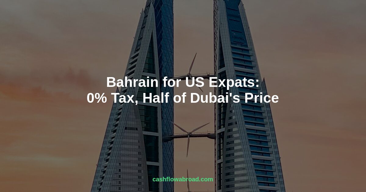 Header image for Bahrain for US Expats: 0% Tax Without the Dubai Price Tag