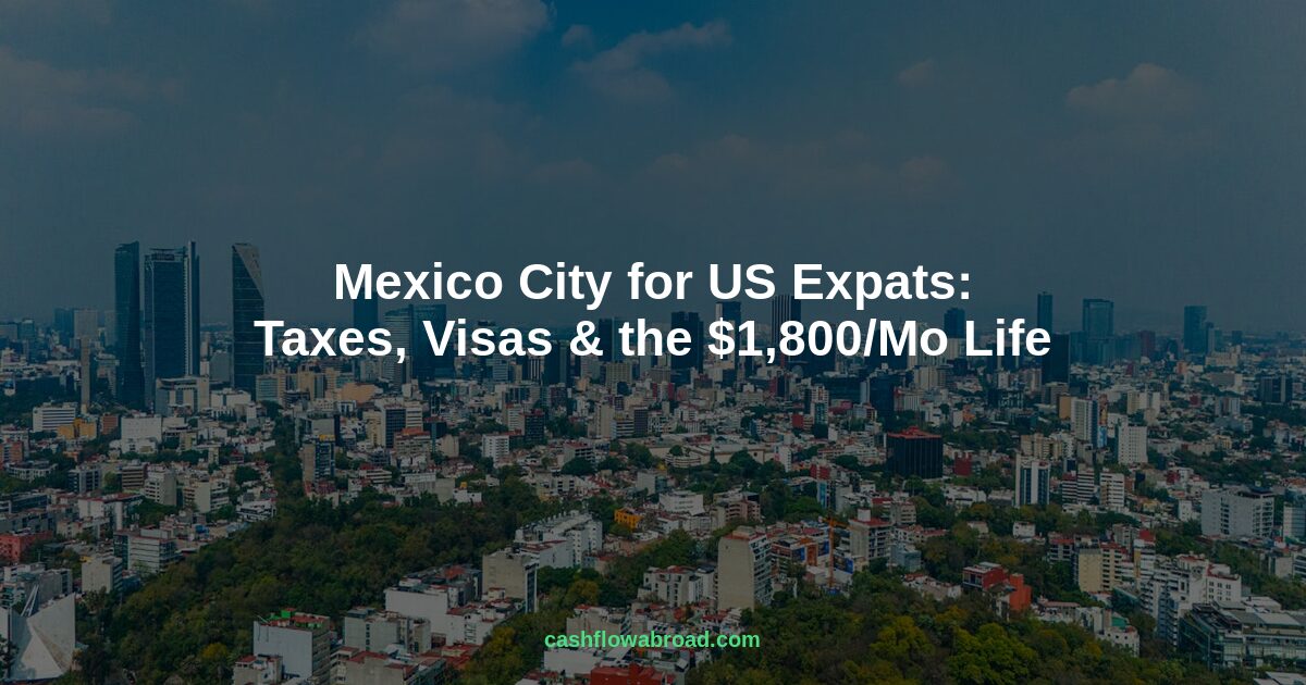 Header image for Mexico City for US Expats: Taxes, Visas & the $1,800/Mo Life