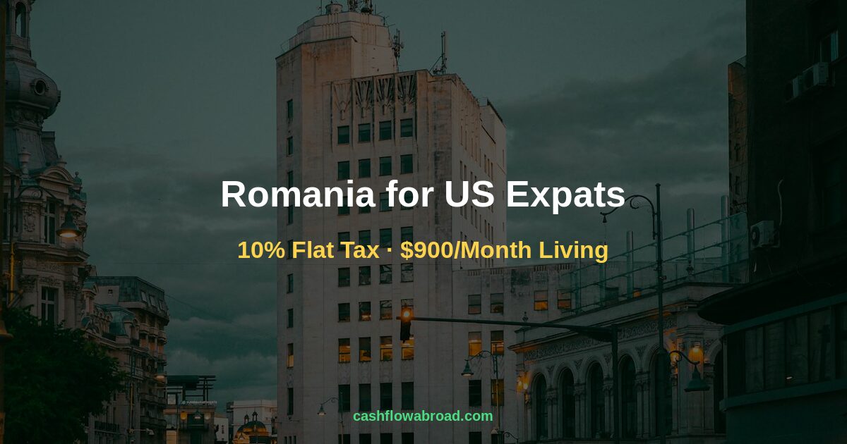 Header image for Romania for US Expats: 10% Flat Tax and $900/Month Living