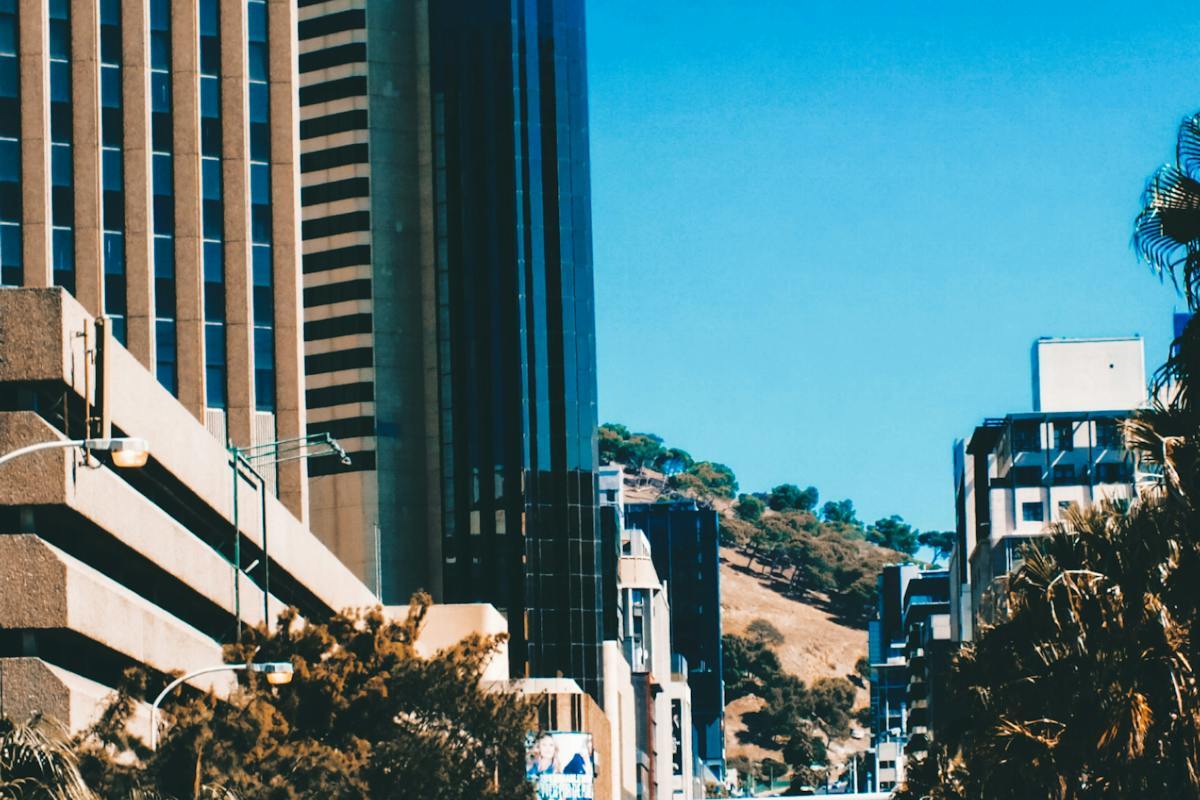 Cape Town downtown modern skyscrapers South Africa skyline
