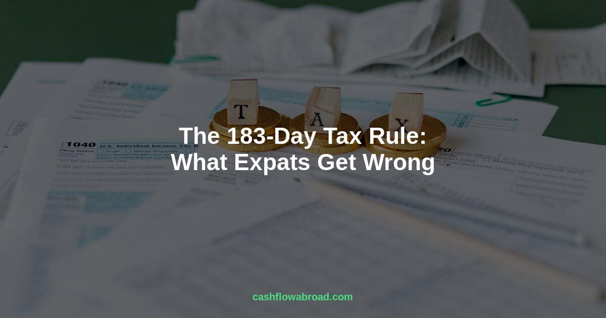 Tax documents on desk representing 183-day tax residency rule for expats