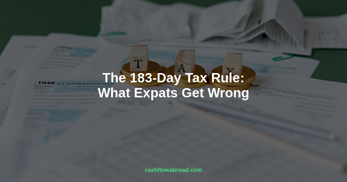 Tax documents on desk representing 183-day tax residency rule for expats