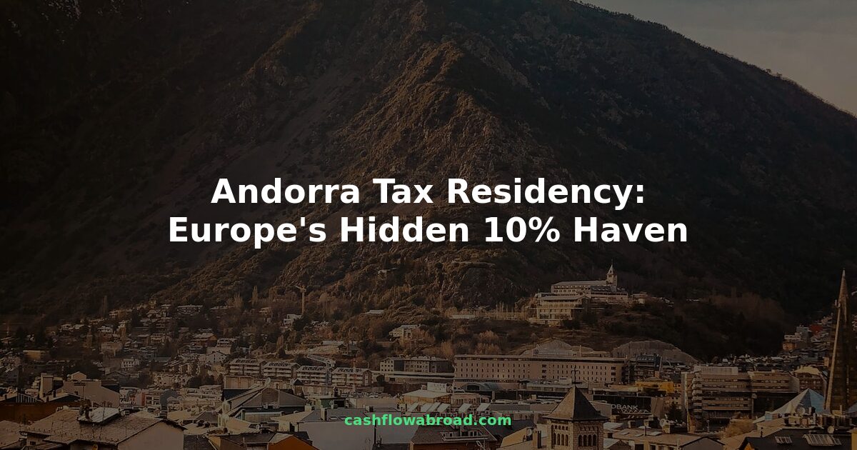 Andorra la Vella cityscape with Pyrenees mountains - Europe's hidden 10% tax haven