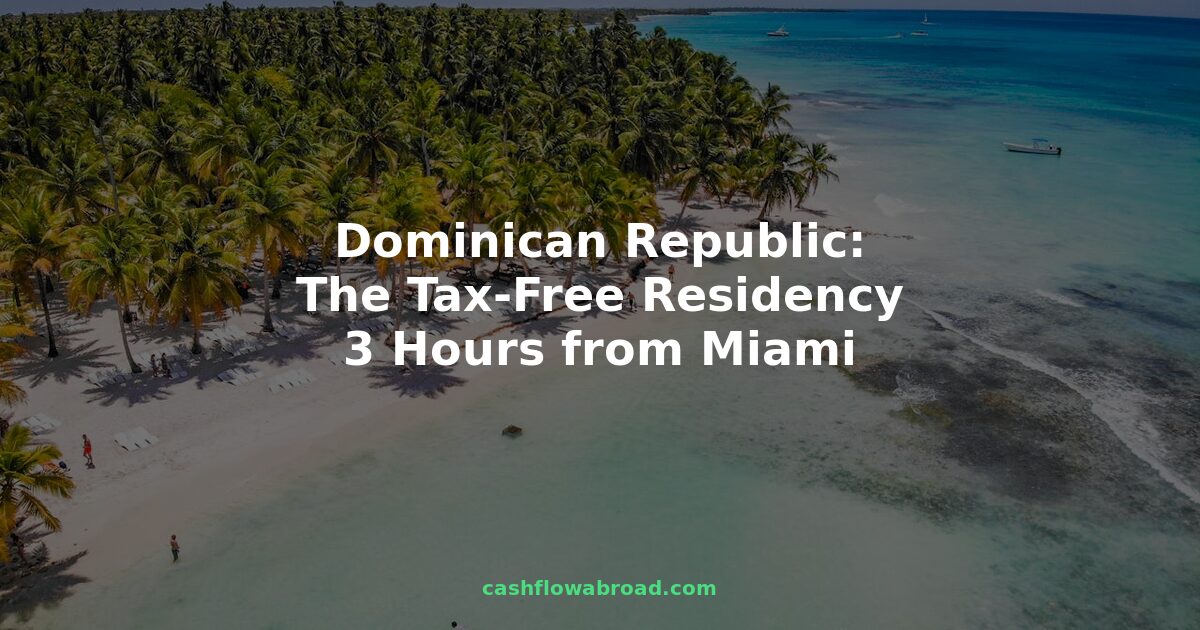 Dominican Republic beach in Punta Cana, a popular tax-free residency destination for expats and digital nomads
