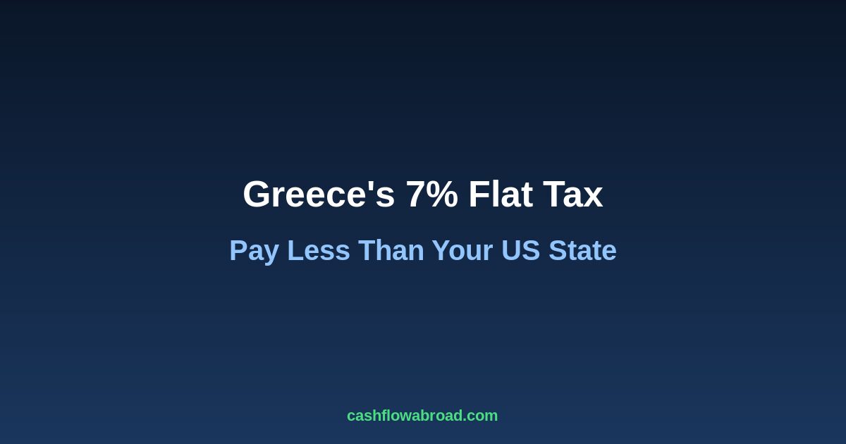 Greece 7% flat tax for retirees - dark blue gradient featured image