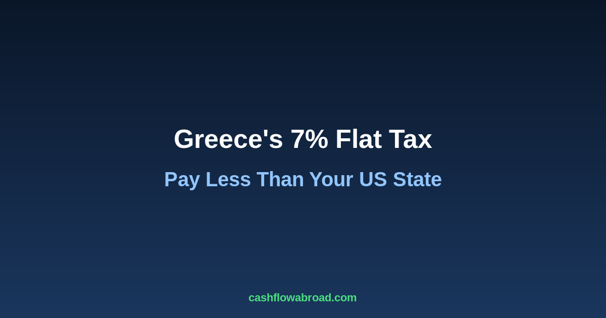 Greece 7% flat tax for retirees - dark blue gradient featured image