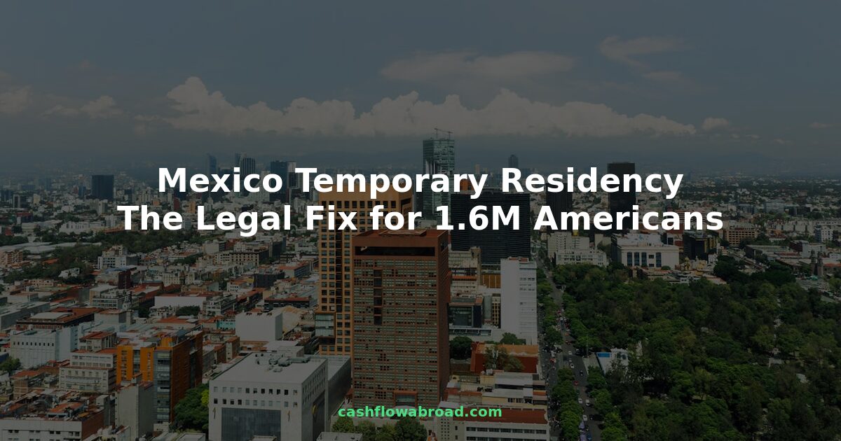 Mexico City skyline at dusk — guide to Mexico temporary residency for US expats