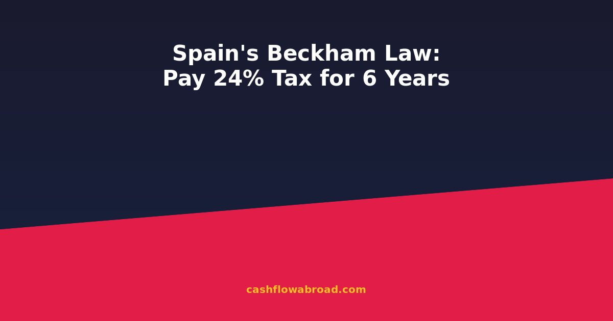 Spain Beckham Law expat tax guide – 24% flat tax for 6 years