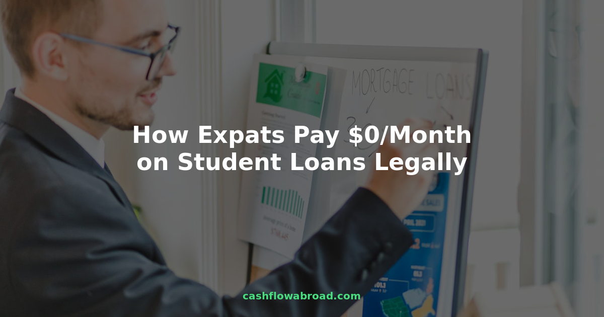 Student loan documents on a desk representing US expat loan repayment strategy abroad