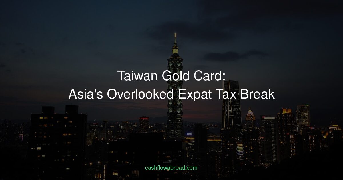 Taipei skyline at night — Taiwan Gold Card visa guide for expats