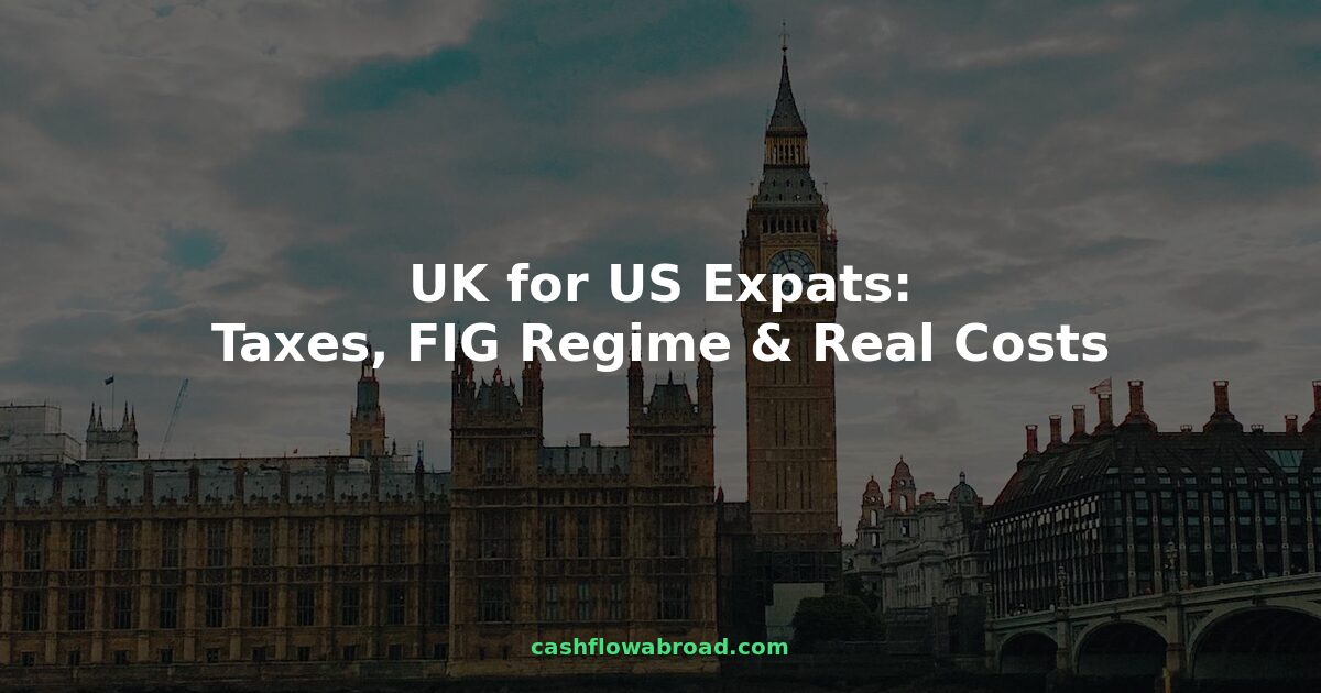 London Thames riverfront with Big Ben - UK for US expats guide