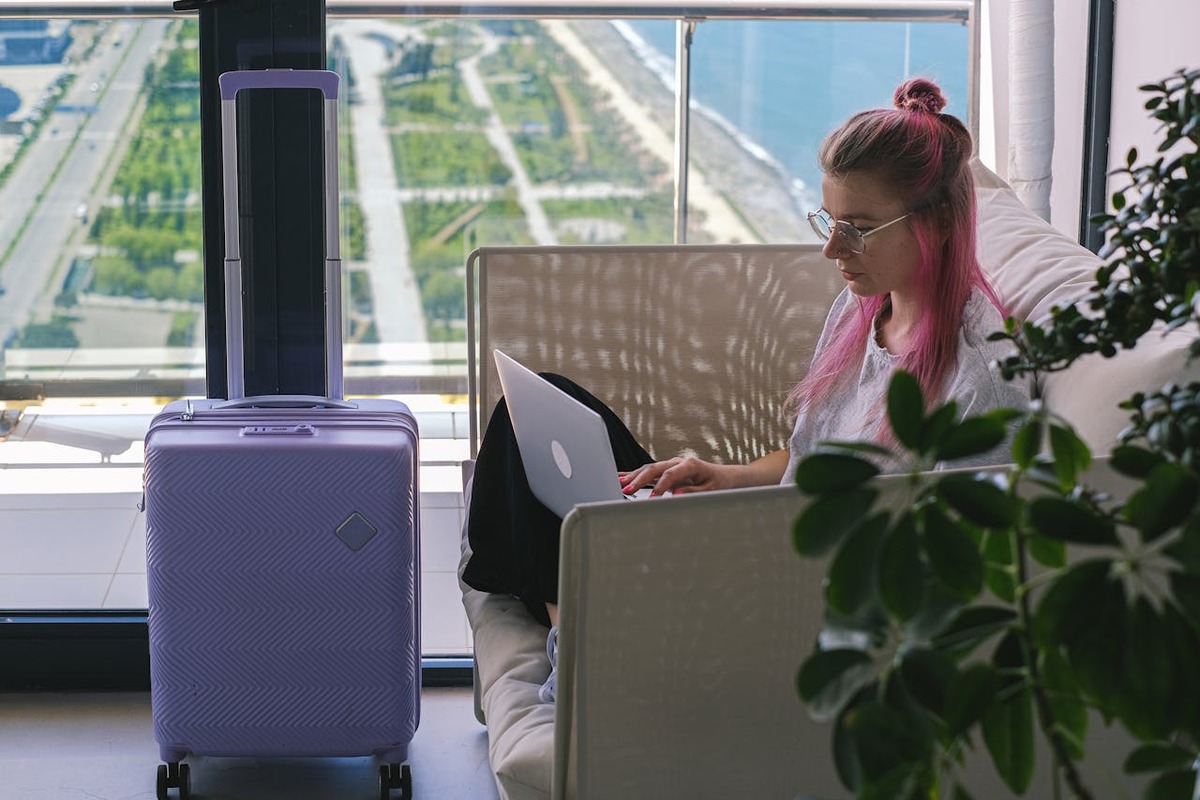 Remote worker on laptop representing the digital nomad lifestyle in the Dominican Republic