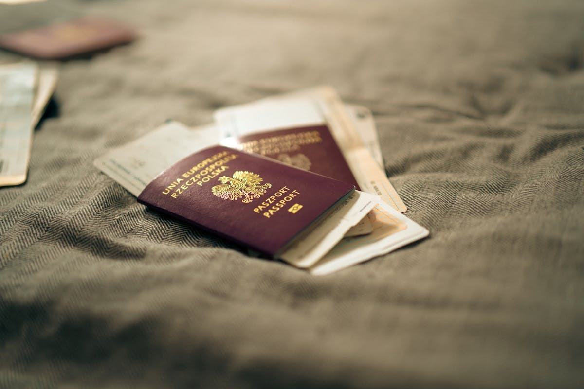 Passport and travel documents representing US expat identity and banking challenges in Europe