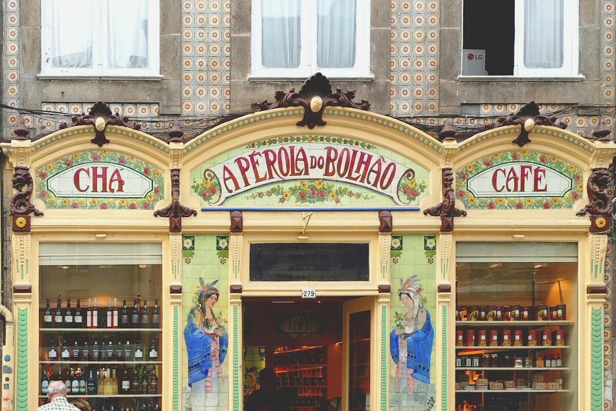 Colorful vintage cafe in Porto Portugal expat lifestyle