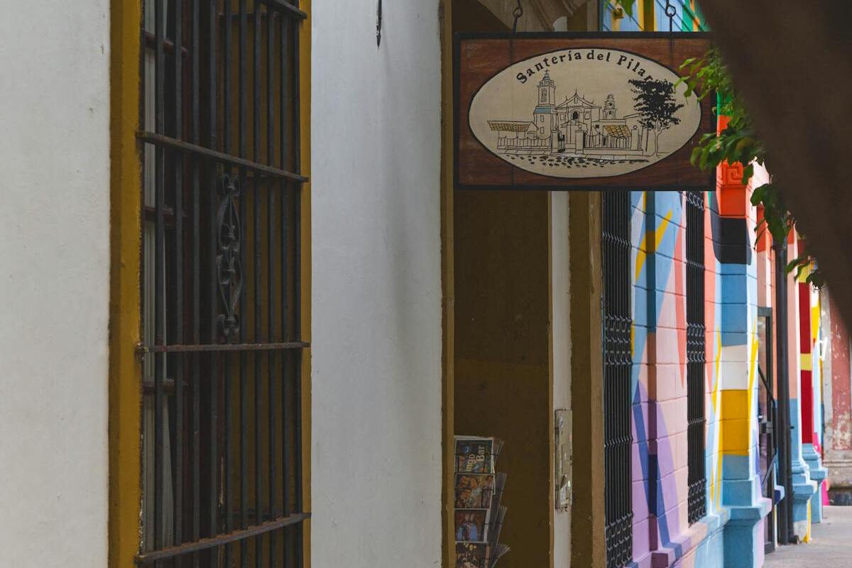 Charming street view in Recoleta neighborhood, Buenos Aires, Argentina
