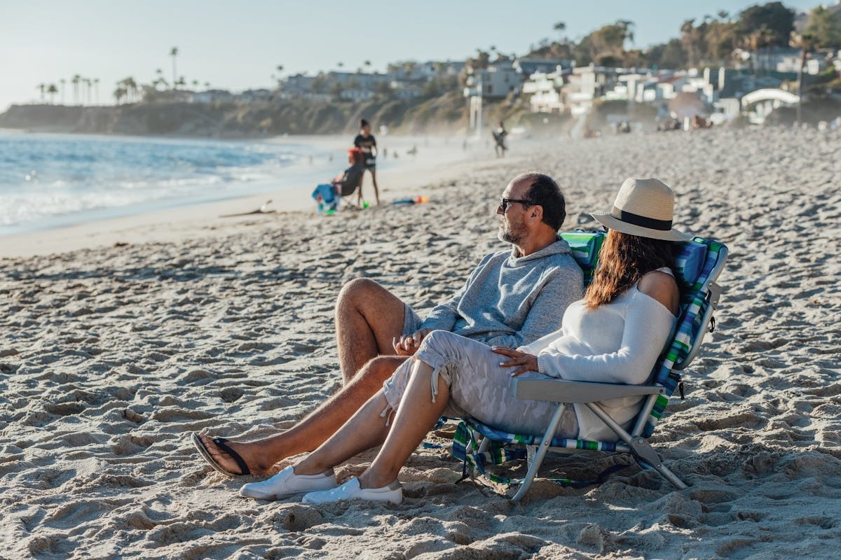 Retired couple enjoying time abroad
