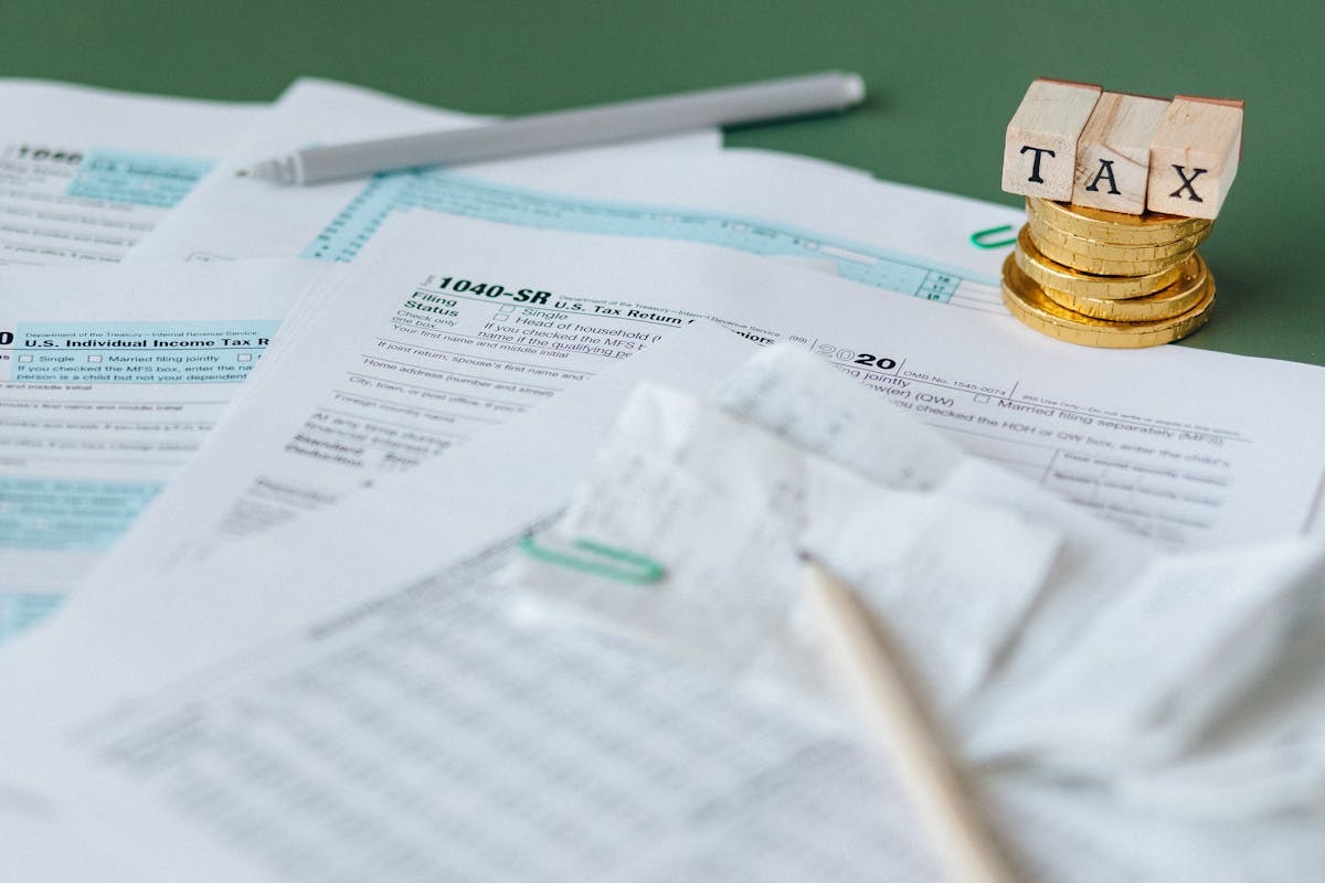 Tax documents and financial forms for foreign bank account reporting