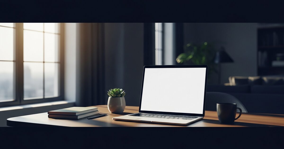 sunlit home desk with laptop and coffee mug set up for running a remote SaaS support agency