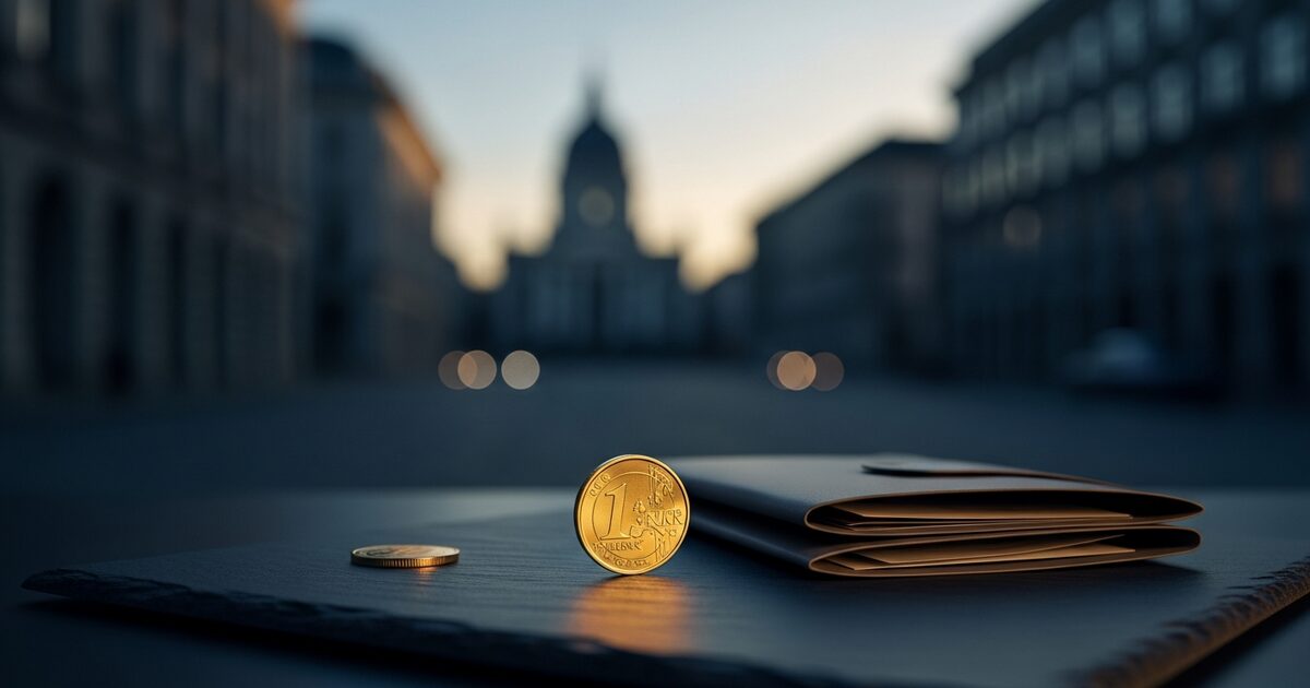 Gold coin and blank document folders on a stone surface representing gold investing options for US expats abroad
