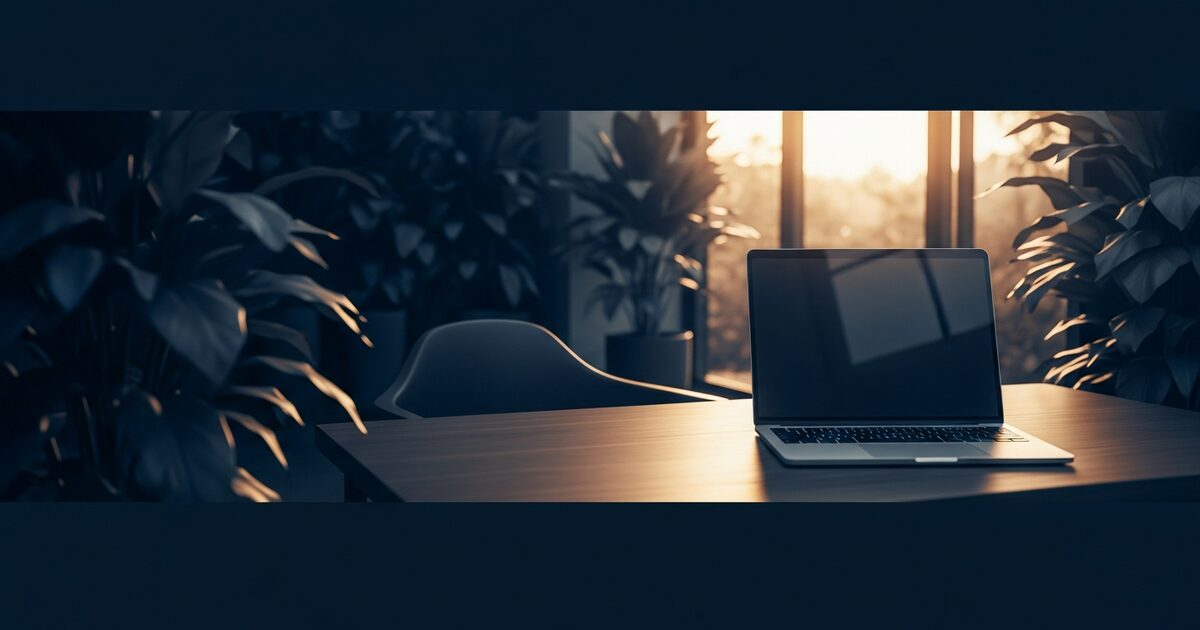 Digital nomad working at a sunlit tropical workspace building AI automation services for US clients