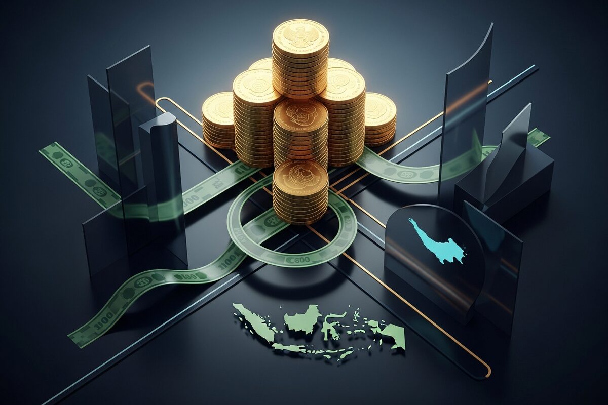 Stacked gold coins in pyramid arrangement on dark polished surface representing cost savings abroad