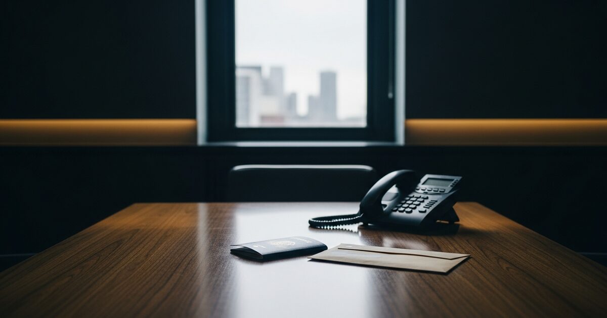 Private banking table prepared for a large overseas wire