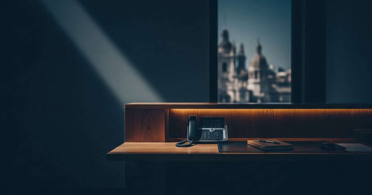 Reception desk setup for expat call handling decisions
