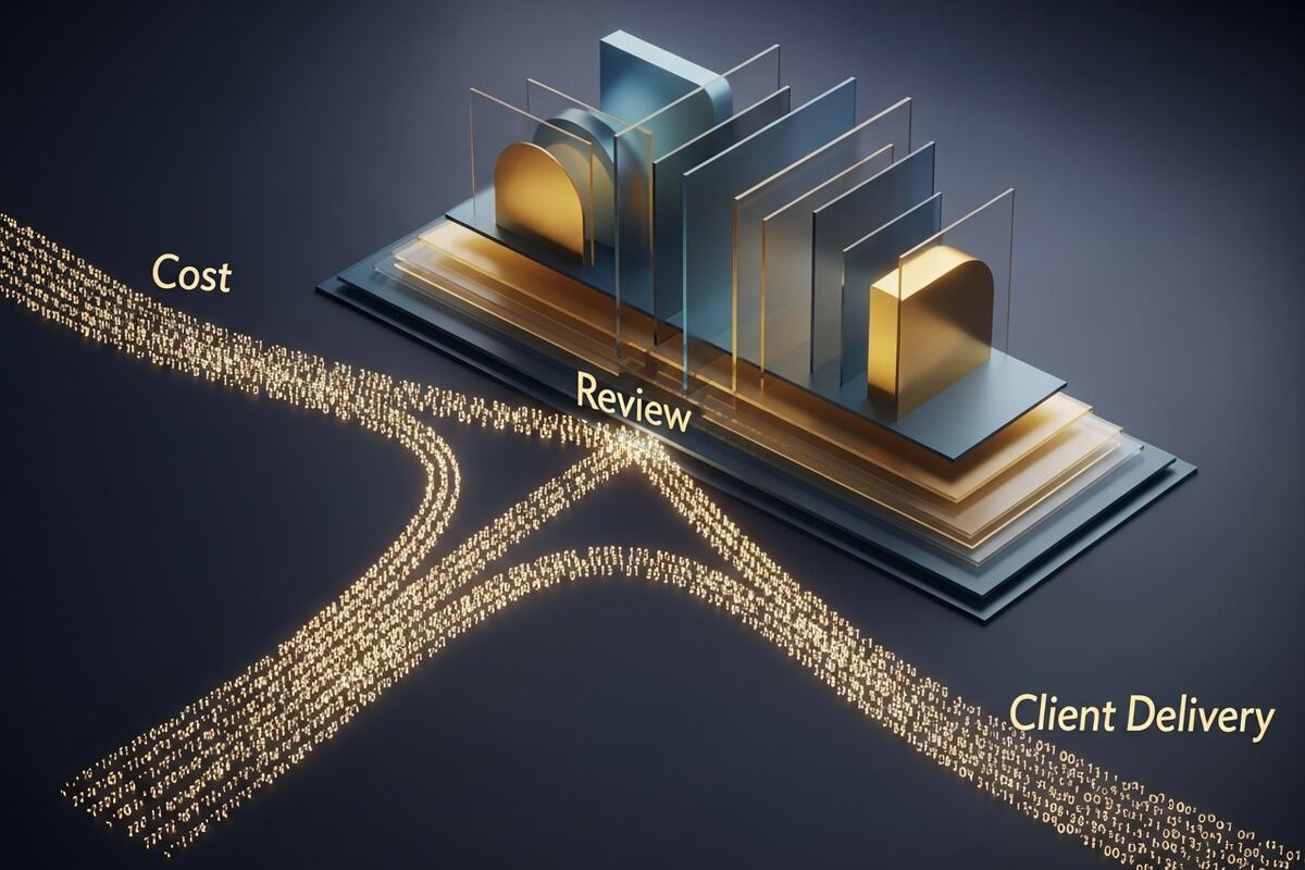 Abstract character streams dividing into translation cost paths