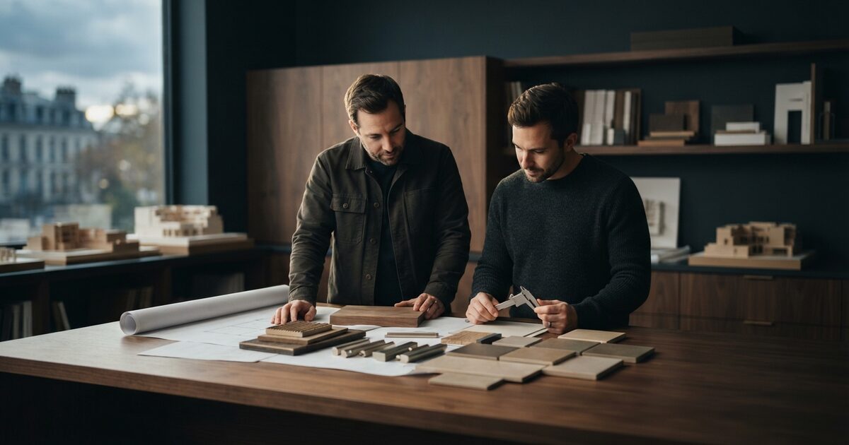 Remodeler and remote operator planning a change-order automation workflow