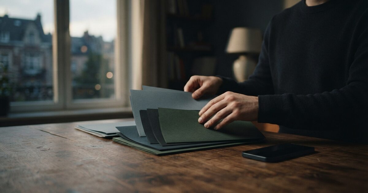 Investor organizing brokerage records before an international move