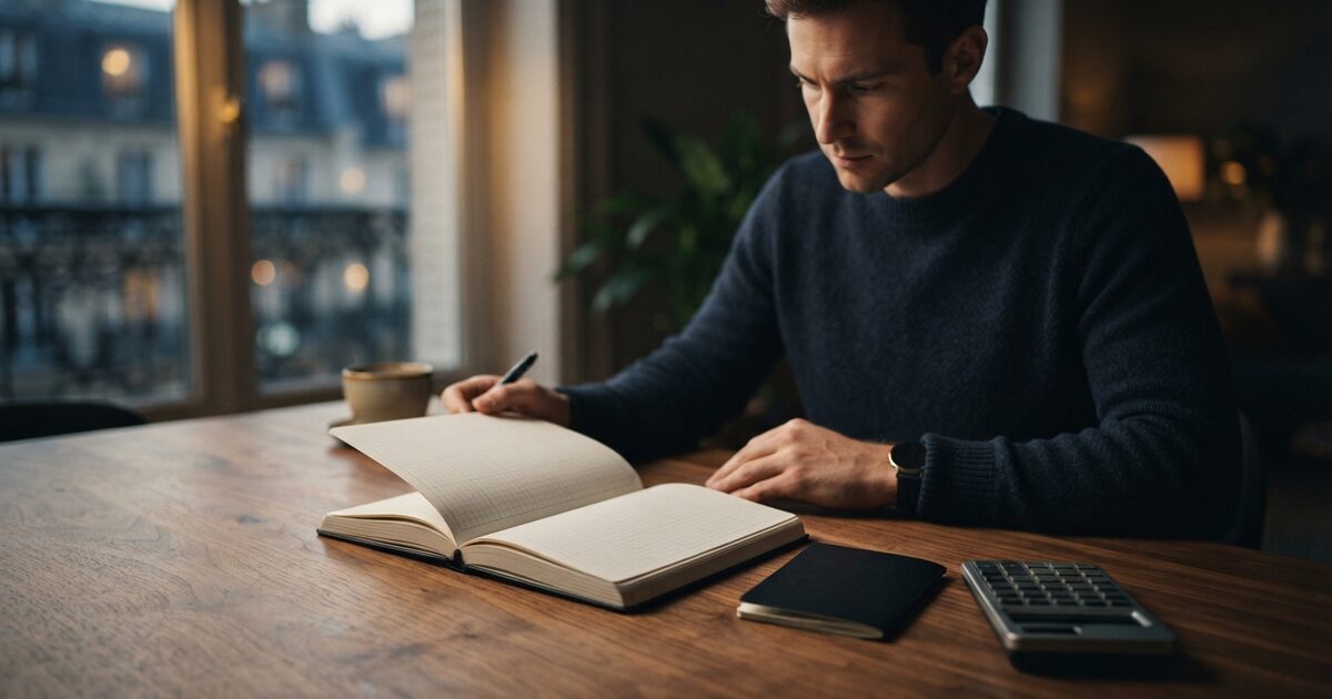 Expat comparing tax extension timelines at a walnut desk