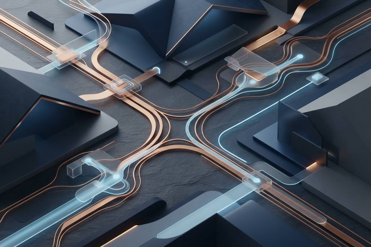 Abstract workflow nodes routing estimate follow-up decisions across slate
