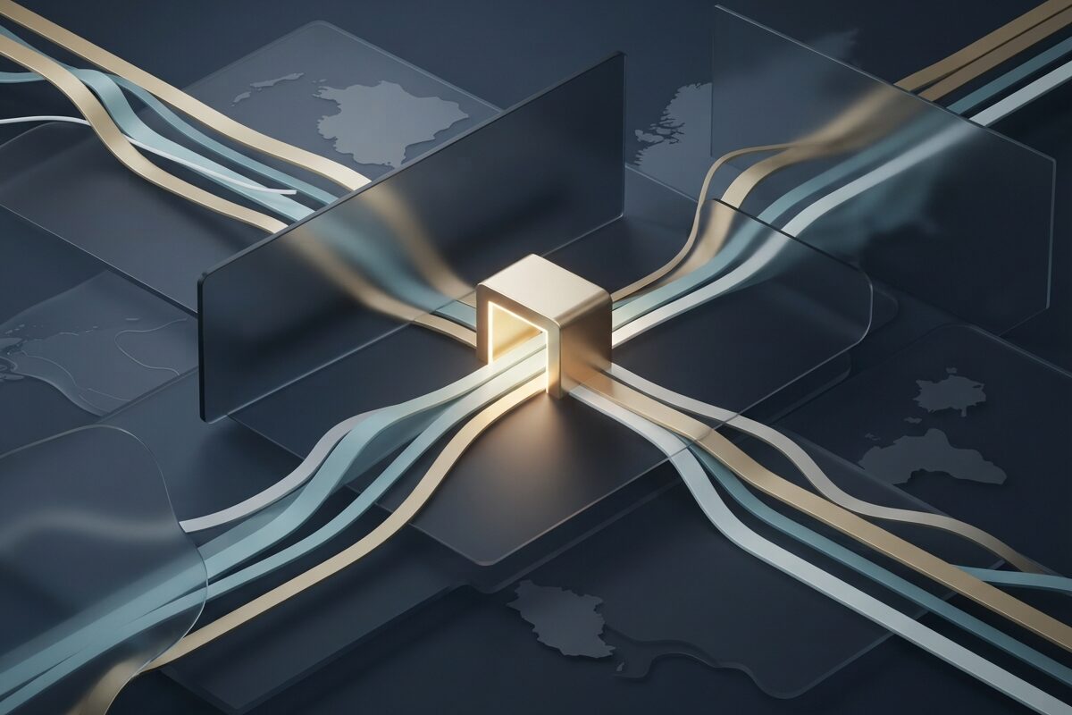Abstract treaty paths converging into one compliance checkpoint