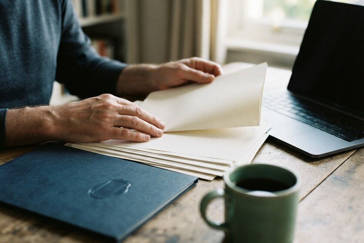 Hands reviewing vendor insurance documents for renewal tracking workflow