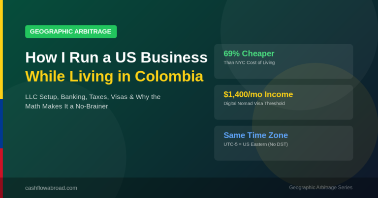 How I Run a US Business While Living in Colombia - Geographic Arbitrage Guide