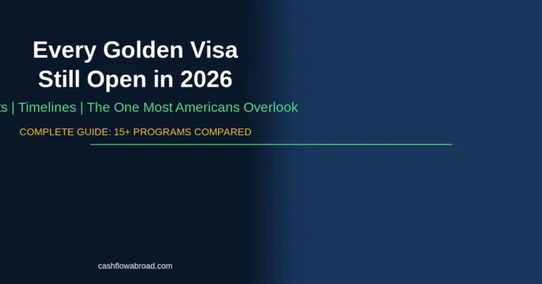 Every Golden Visa Still Open: Costs, Timelines, and the One Most Americans Overlook