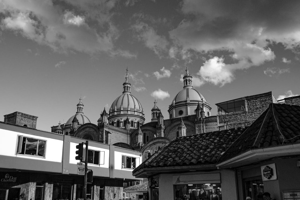 Cathedral of the Immaculate Conception in Cuenca Ecuador - historic colonial architecture