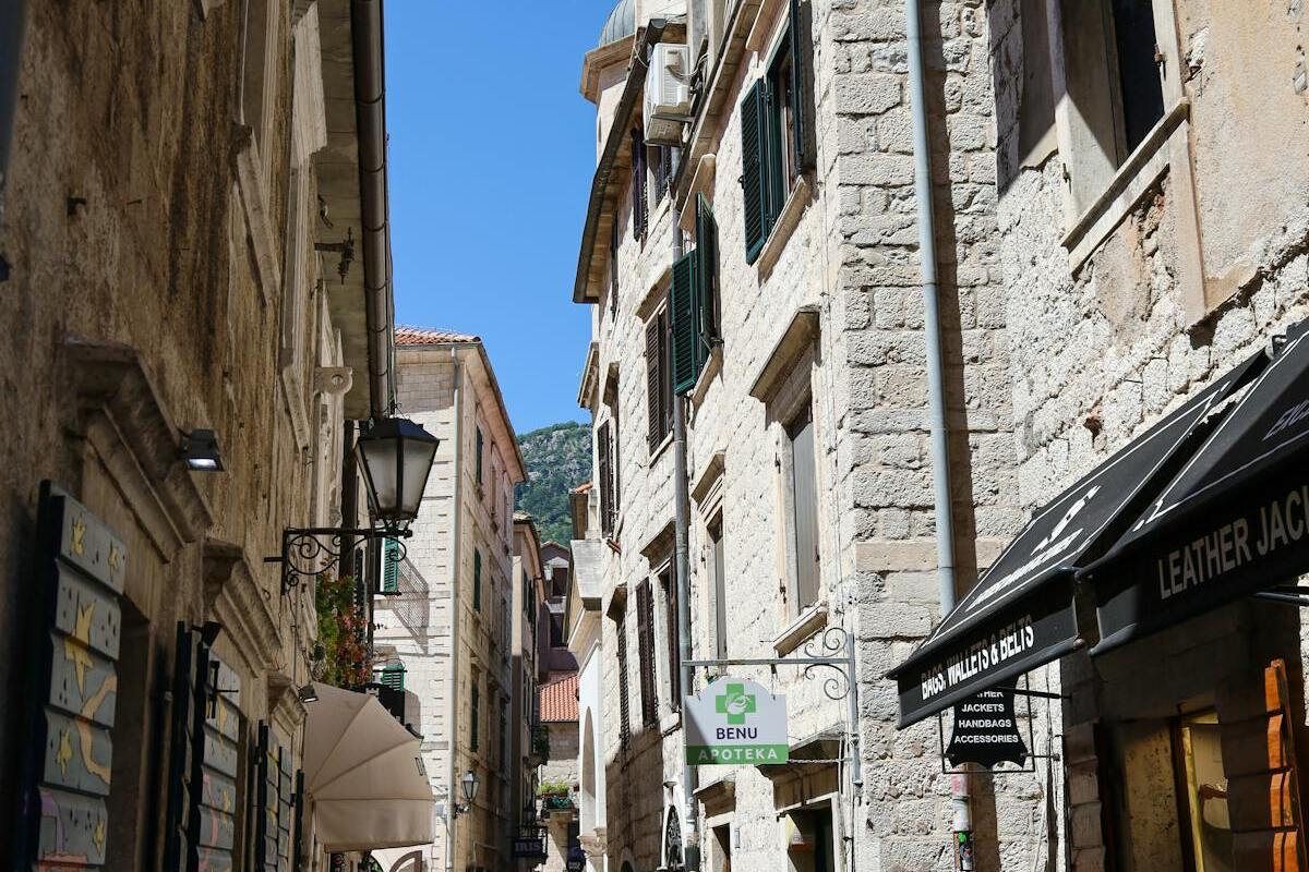 Old Town Kotor Montenegro - historic walled medieval city streets