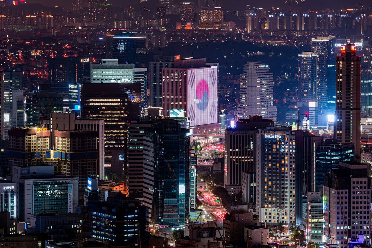 Seoul South Korea city at night